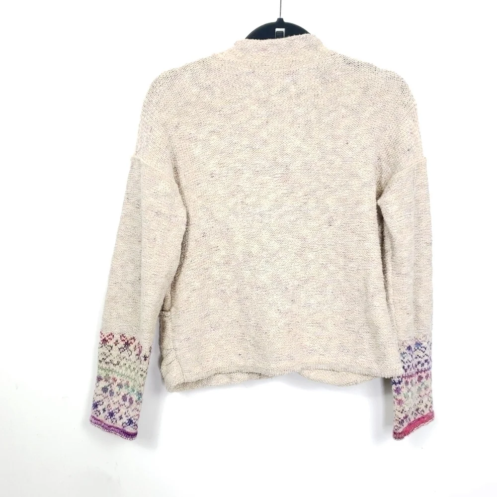 Anthropologie pilcro drew surplus faux wrap front sweater sz small
